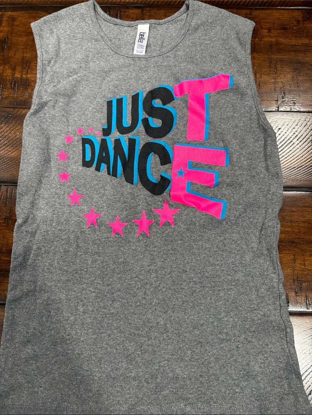Kids Gray 'Just Dance' Graphic Tank with Pink & Blue Accents - Unbranded